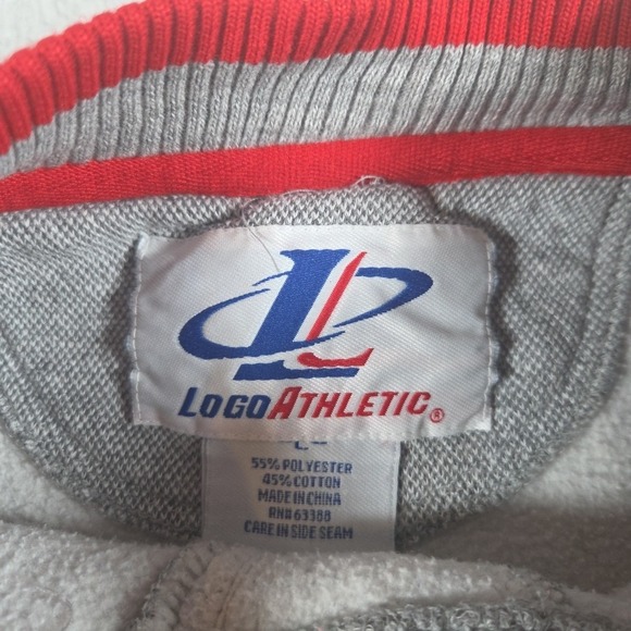 Vintage Nebraska Huskers Sweatshirt Logo Athletic Gray Size Large Embroidered - Picture 6 of 10